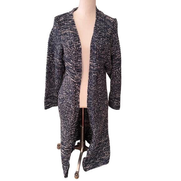 Tommorowland Chunky Knit Long Duster Cardigan Sweater Blue M - Picture 1 of 6